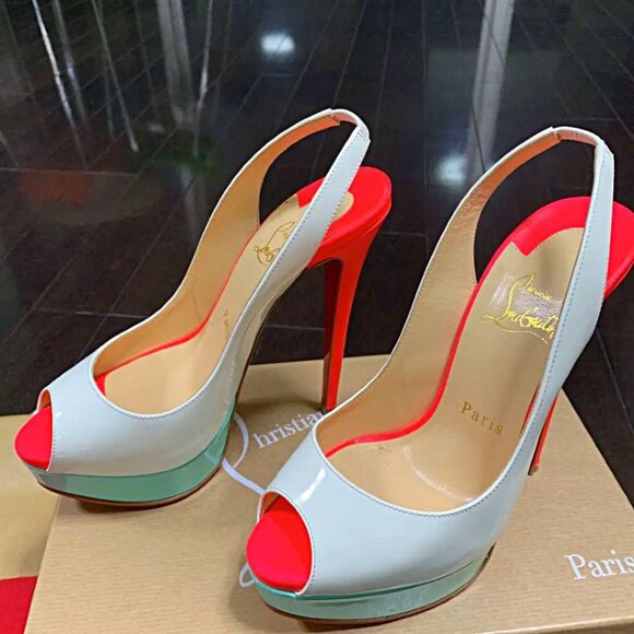 Christian Louboutin Shoes - Christian Louboutin Bicolor Open Toe Pumps